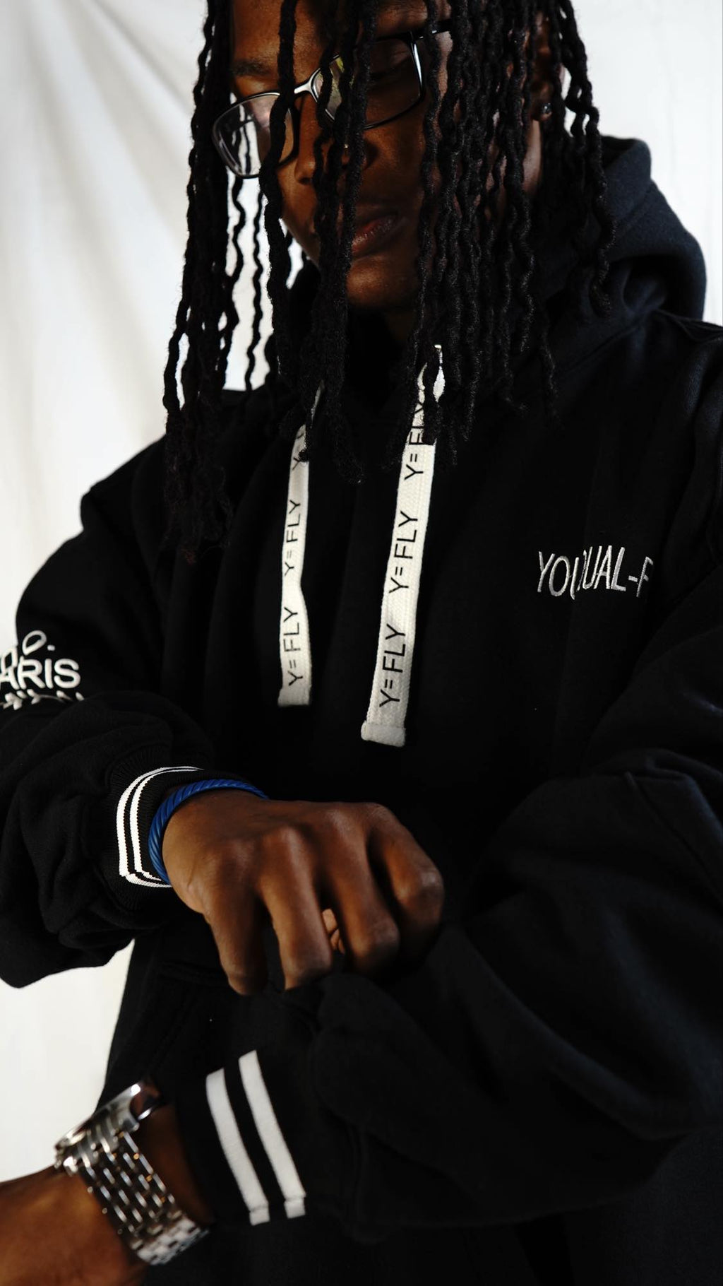 Y=FLY Airplane logo hoodie