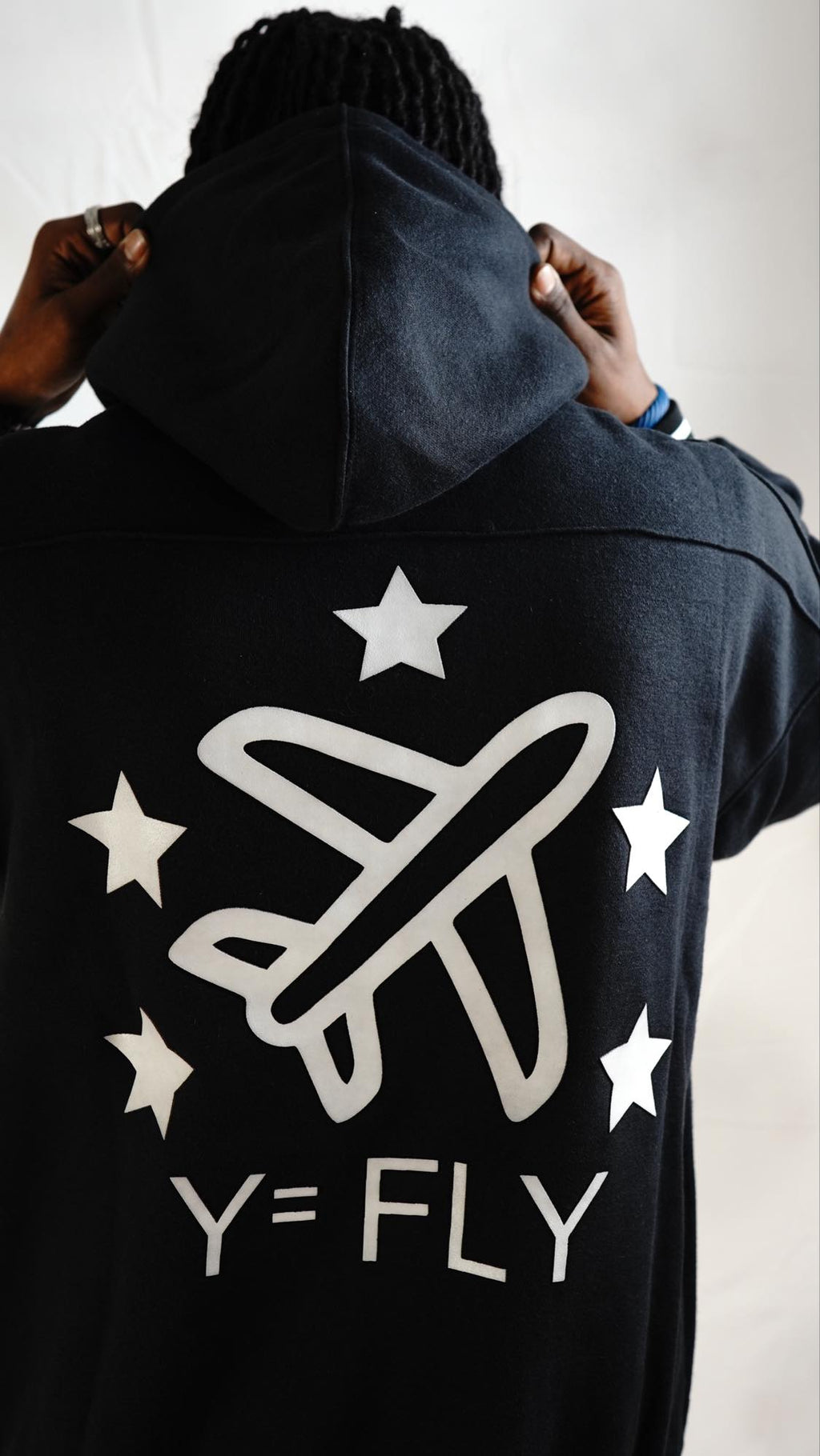 Y=FLY Airplane logo hoodie